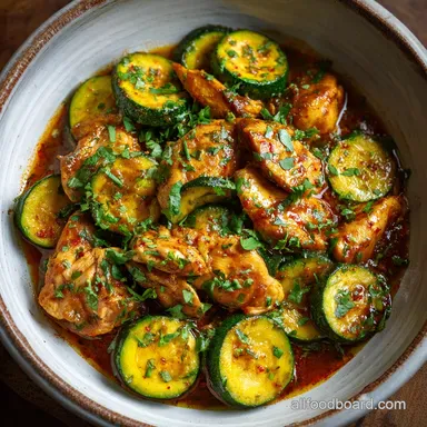 Creamy Paprika Zucchini Chicken for 4 Servings