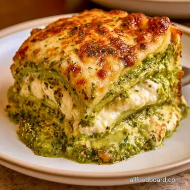Pesto Lasagne for 6 Servings Recipe Card