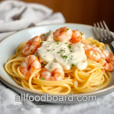 How to Make Quick Shrimp Fettuccine Creamy Alfredo: A Delicious Weekend Treat! Recipe Card