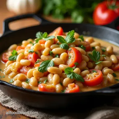 Creamy White Bean Skillet Tuscan Flavors in 30 Recipe Card