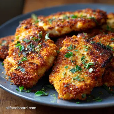 Air Fryer Recipes UltraCrispy Parmesan Chicken Cutlets Recipe Card