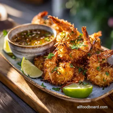 Crispy Tropical Coconut Prawns Summer Air Fryer Recipes Recipe Card