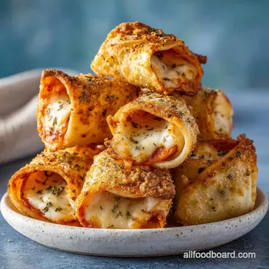 Crispy Air Fryer Pizza Rolls in 10 Minutes (Air Fryer Recipe) Recipe Card