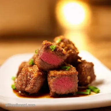 Crispy Asian Steak Bites Quick Easy Umami Recipe Card