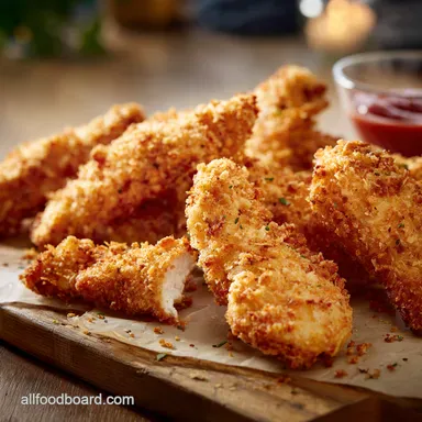 Crispy Baked Chicken Tenders: Healthier Than You Think! Recipe Card