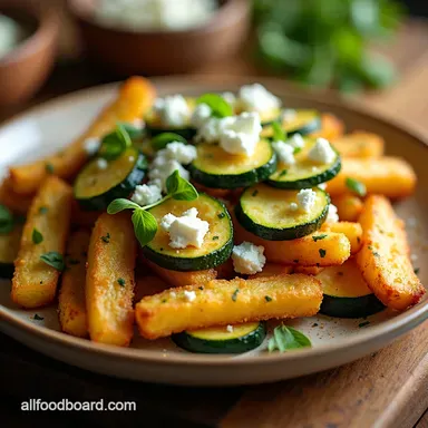Baked Zucchini Fries With Herby Feta GardenFresh Goodness Recipe Card