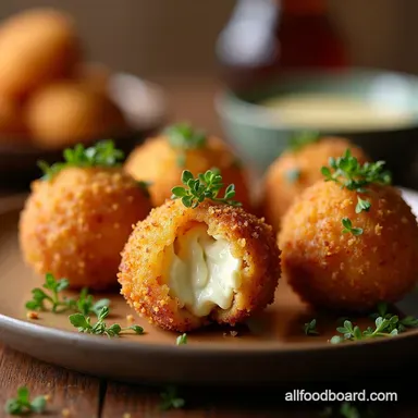 Crispy Fried Goat Cheese Balls My Secret HoneyThyme Trick Recipe Card