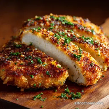 Garlic Parmesan Chicken: Ultra-Crispy Cutlets in 45 Mins Recipe Card