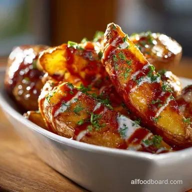 Roasted Fingerling Potatoes with Craveable Sauce UltraCrispy Side Recipe Card