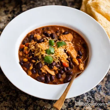 Easy Crockpot Chicken Chili Recipe Slow Black Bean Bliss Recipe Card