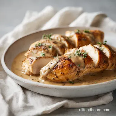 Crockpot Chicken and Gravy for 6 Servings | Tender Slow-Cooked Meal Recipe Card