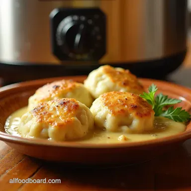 Easy Crockpot Chicken and Dumplings Recipe Comfort Food Magic Recipe Card