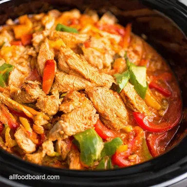 Crockpot Chicken Fajitas Slow Cooker Easiest Fiesta Ever Recipe Card