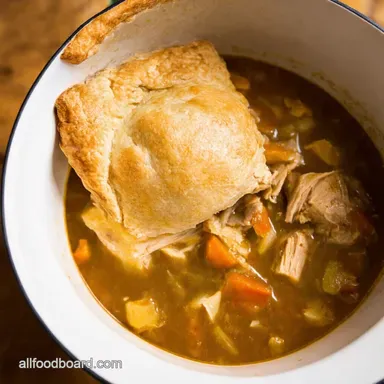 Cozy Crockpot Chicken Pot Pie Soup Proper Comfort Food Recipe Card