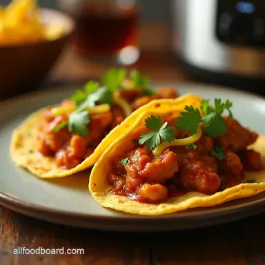 Easiest Smoky Chicken Tinga Tacos Crockpot Mexican Recipes Recipe Card