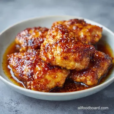 Crockpot Honey Garlic Chicken Thighs Recipe Card