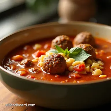 Foolproof Crockpot Italian Meatball Soup Recipe Slow Cooker Comfort Recipe Card