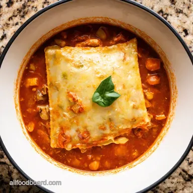 Savory Crockpot Lasagna Soup Effortless Comfort Food Recipe Card