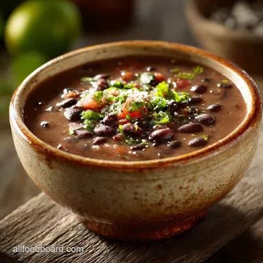 Black Bean Soup Recipe: The Deep-Flavoured Cuban Frijoles Negros Classic Recipe Card