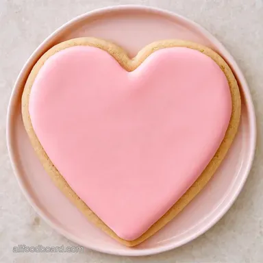 Cutest Valentines Day Sugar Cookie with Royal Icing | Perfect Heart Shapes Recipe Card
