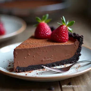 Easy NoBake Dark Chocolate Mousse Pie Recipe