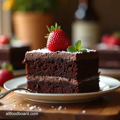 Dark German Chocolate Cake A Decadent Delight Recipe Card