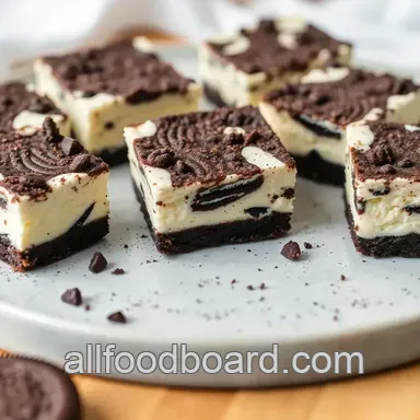 How to Bake Oreo Cheesecake Cookie Bars Delightfully: A Decadent Dessert! Recipe Card