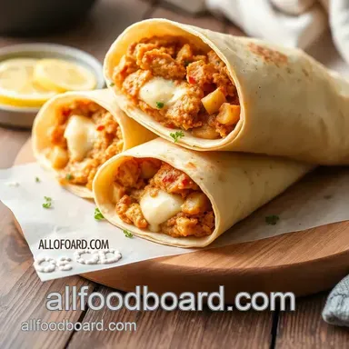 Delicious Air Fryer Chicken Wraps with Cheese Delight: The Easy Way to Satisfy Your Cravings Recipe Card