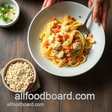 Easy Creamy Chicken Bacon Ranch Pasta Recipe: A Comforting Delight! Recipe Card