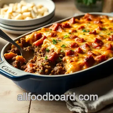 My Grandmother’s Easy Bake Ground Beef Hobo Casserole in 1 Hour Recipe Card