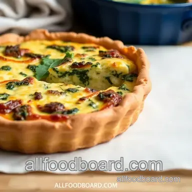 Delicious Family-Style Bake Ricotta Spinach Quiche in 55 Minutes Recipe Card