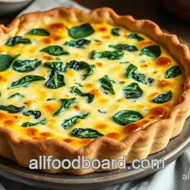 Delicious Family-Style Bake Ricotta Spinach Quiche in 55 Minutes