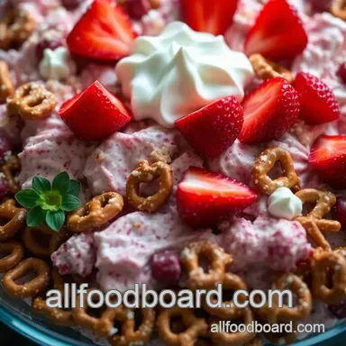 Easy Strawberry Pretzel Salad: A Sweet and Salty Summer Delight Recipe Card