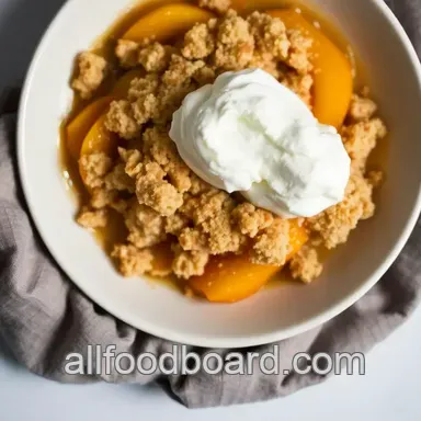Deliciously Simple Peach Crumble: A Classic Family Dessert Recipe Card