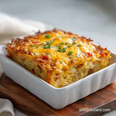 Easy Breakfast Casserole with Sausage and Hashbrowns