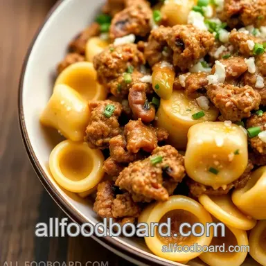 Easy Cheese Steak Tortellini Delight Recipe Card