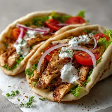 Easy Chicken Gyros Recipe for 4 Servings Recipe Card