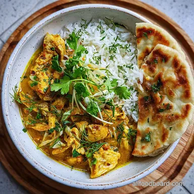 Easy Homemade Chicken Korma for 4 Servings Recipe Card