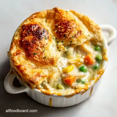 Chicken Pot Pie Chicken with Puff Pastry in 45 Minutes Recipe Card