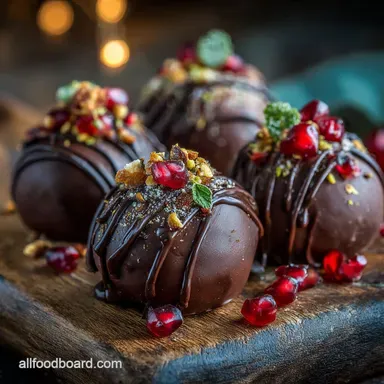 Christmas Truffles Recipe: Luxurious Dark Chocolate Brandy Ganache Recipe Card