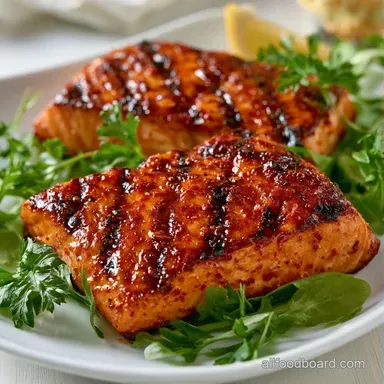 Easy Grilled Salmon Recipe: 4 Servings Recipe Card