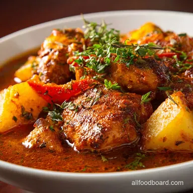 Crockpot Meals: Smoky Paprika Chicken Stew (Healthy Easy Prep) Recipe Card