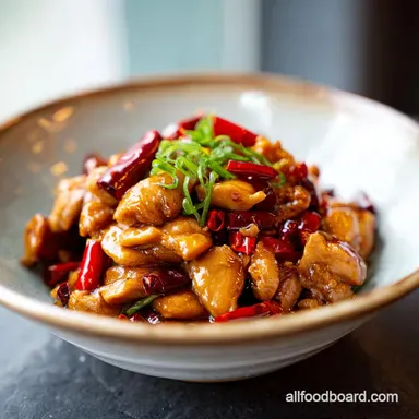 Kung Pao Chicken Recipe with Velveting Technique Recipe Card