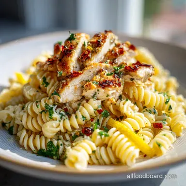 Easy Lemon Chicken Pasta with Garlic in 25 Min