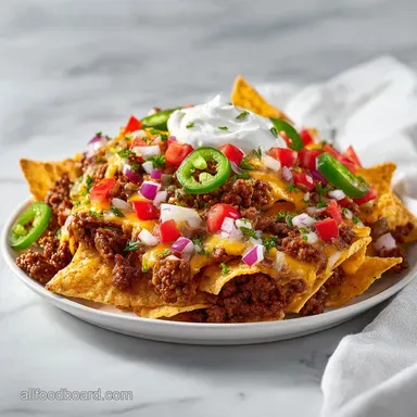 Beef Nachos Recipe: Loaded Ground Beef Nachos in 23 Minutes Recipe Card