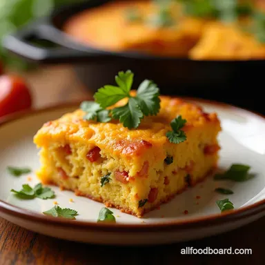 The Fiesta Bake Cheesy Mexican Cornbread Casserole Recipe Recipe Card