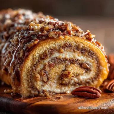 Pecan Pie Cake Roll: Best Pecan Cake Roll Recipe (Showstopper) Recipe Card