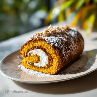Pumpkin Roll Recipe for 10 Servings Recipe Card