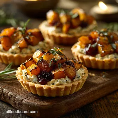 Thanksgiving Appetizers: Make-Ahead Butternut Squash Tartlets Recipe Card