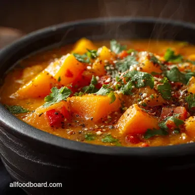 Fall Crockpot Recipes Velvety Butternut Squash Curry Recipe Card